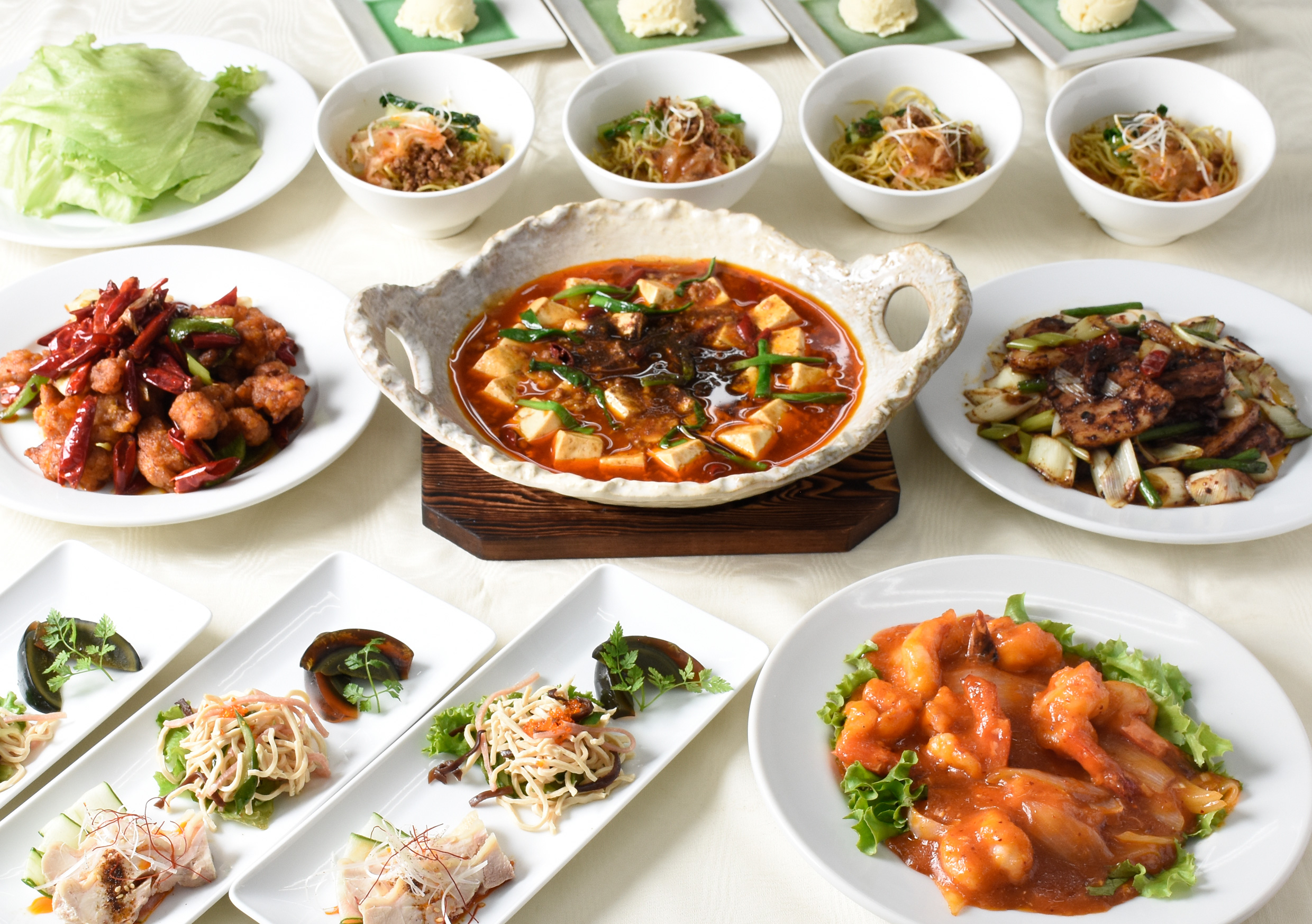 おすすめ四川コース 5,000円（税込） 【2時間飲み放題付き／お料理 全7品】