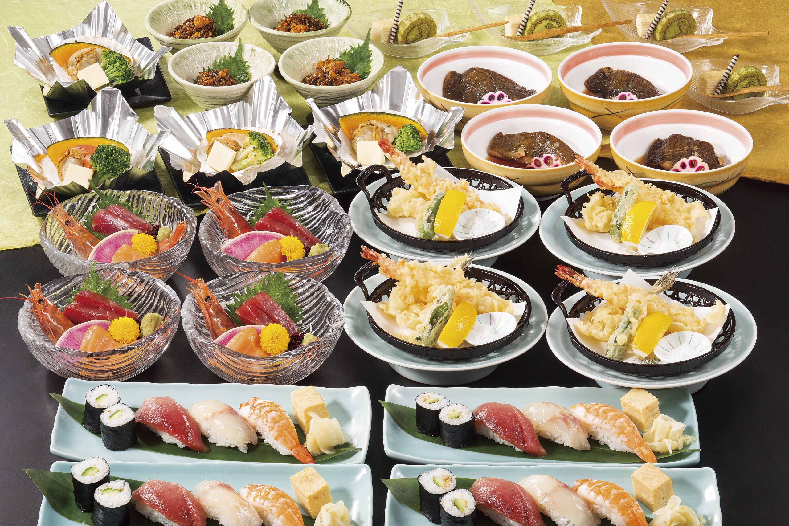 海鮮・握り寿司コース 【2時間飲み放題付き／全８品】 6,500円（税込）